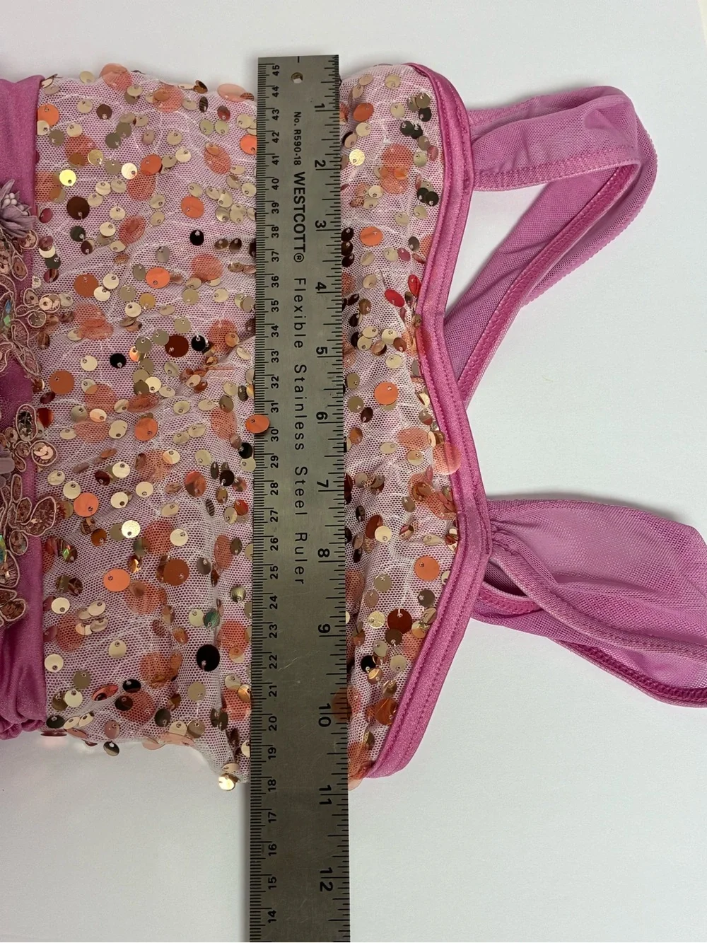 Weissman Showtime Lilac Ballet Dance Costume 7/8 Hair Pin Pageant Sequin #18695